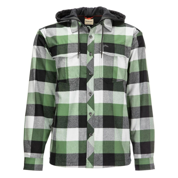Рубашка Coldweather Hoody (moss green buffalo plaid; Мужской; L)
